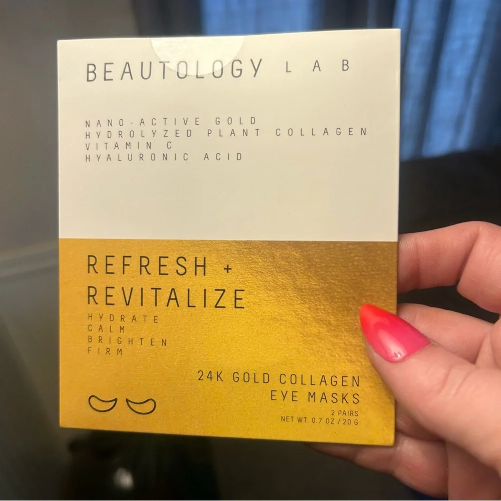 Beautology Lab 24k Gold Collagen Eye Masks w/ Vitamin C & Hyaluronic Acid- 2 Pk